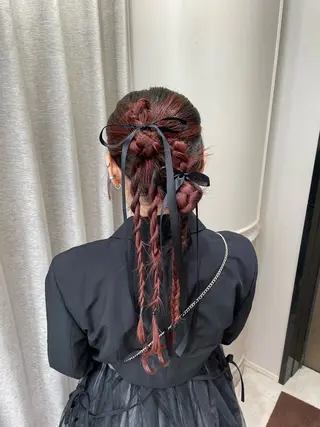 ロング ヘアアレンジ ayano / 透明感・くすみカラーのヘアスタイル