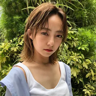 ミディアム カラー レイヤー,ボブ / 彩未のヘアスタイル