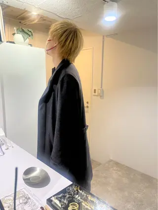 ショート カラー メンズ メンズパーマ/心斎橋 /四ツ橋駅/しょうまのヘアスタイル