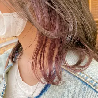 ミディアム カラー 林 美佑のヘアスタイル