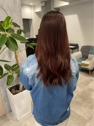 セミロング カラー 透明感/艶感/縮毛 矯正/NATSUMIのヘアスタイル