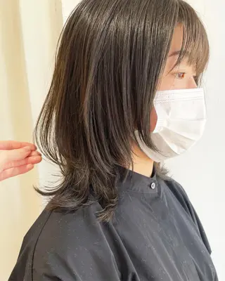 ミディアム カラー sherry【シェリー】所属・miho 大国町 柔らかハイトーン💛のヘアスタイル