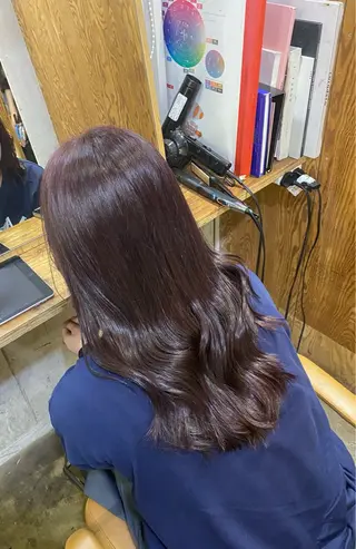 ロング カラー ブリーチカラーと、髪 質改善。HARUKAのヘアスタイル