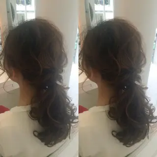 セミロング ロング カラー パーマ ヘアアレンジ STAR所属・内藤 達也のヘアスタイル