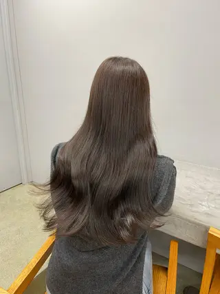 ロング カラー 愛莉/ラベンダー/ ベージュ/ブラウンのヘアスタイル