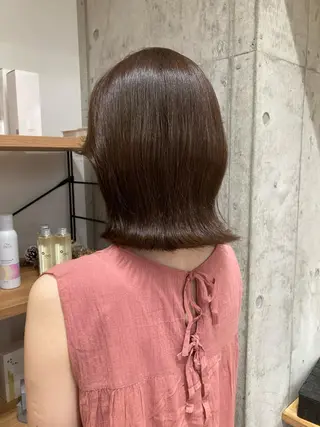 ミディアム ✨色持ちの良い艶 カラー✨蟹江真世のヘアスタイル