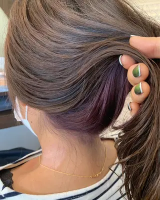 ミディアム カラー ヘアアレンジ 🎀透明感カラーෆ 🪄Maikoのヘアスタイル