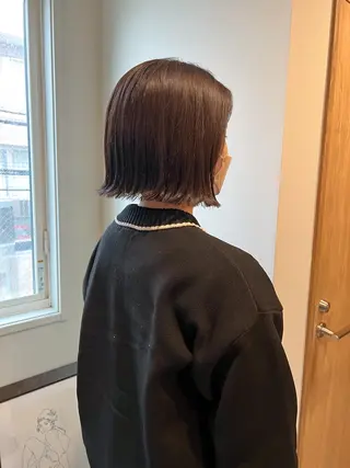 ミディアム カラー ミディアムパーマ /癖毛パーマのヘアスタイル