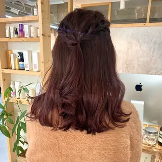 セミロング カラー ヘアアレンジ ROE 日吉のヘアスタイル