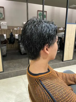 パーマ メンズ 野水 隆雅のヘアスタイル