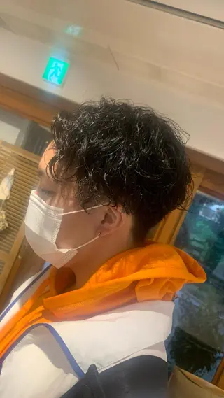 ショート パーマ メンズ ショート🌼パーマ 本間正子のヘアスタイル
