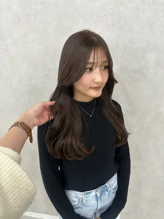 ロング カラー Rinka/梅田/ 透け感カラー🤎のヘアスタイル
