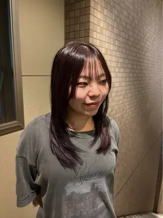 セミロング カラー viola by FUGA hair所属・カラーモデル募集中 🪽yu-naのヘアスタイル