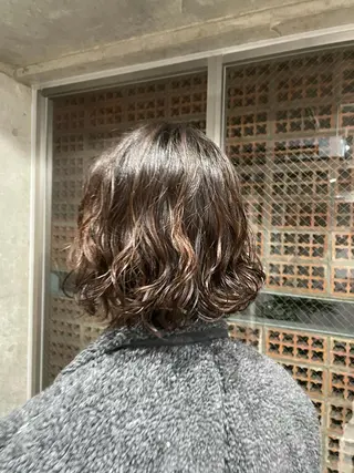 ミディアム カラー パーマ 吉田一輝 外国人パーマのヘアスタイル