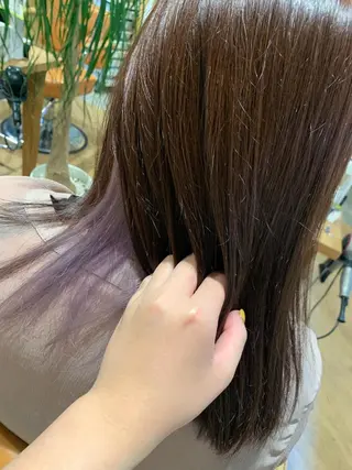セミロング カラー yamauchi mikuのヘアスタイル