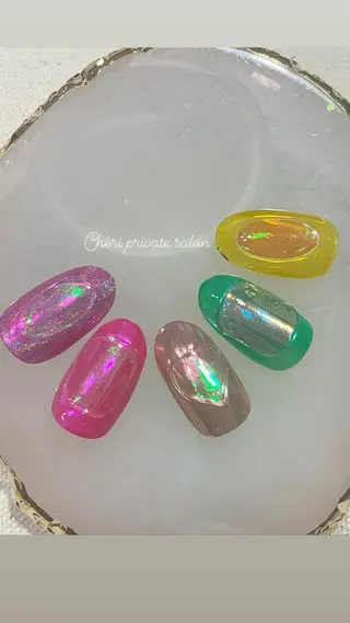 カラー ネイル Chérinail 爪のお手入れのネイルデザイン