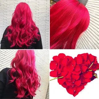 ロング カラー "PEPPU "所属・🌈推し色派手髪 ハイトーンShinのヘアスタイル