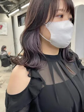 ミディアム カラー ブリーチダブルカラー 【koide】のヘアスタイル