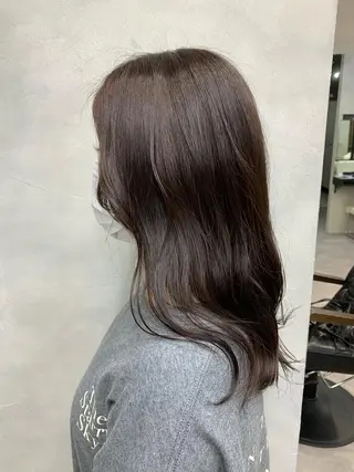セミロング カラー 新宿/韓国レイヤー 髪質改善カラー/角所のヘアスタイル