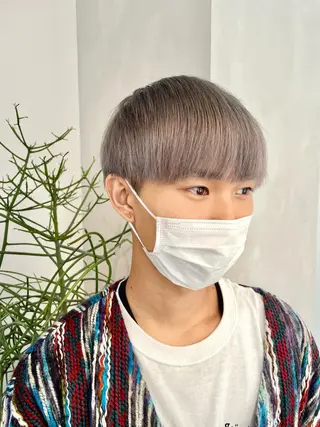 ショート カラー メンズ ブロンド×ハイトーン ／遠藤将太のヘアスタイル