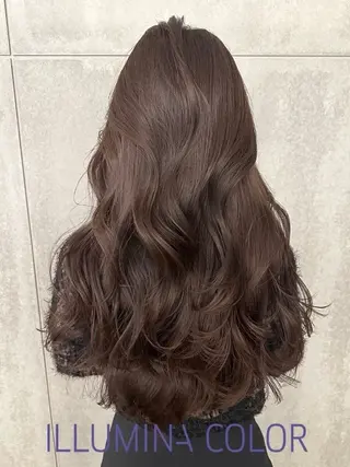 ロング カラー 韓国レイヤーカット 透明感カラー冨田那樹のヘアスタイル