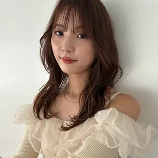 ロング 韓国レイヤー/暖色 カラー/KOTONEのヘアスタイル