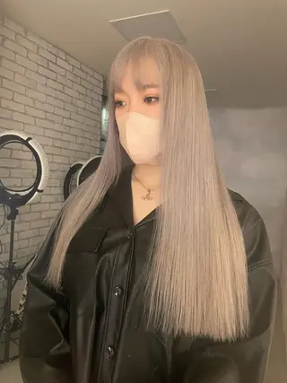 ロング カラー 艶ハイトーン👑♡ NATSUKIのヘアスタイル