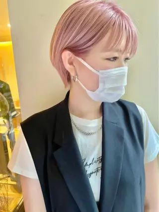 ショート ショート ボブ 梅田 木戸健人のヘアスタイル