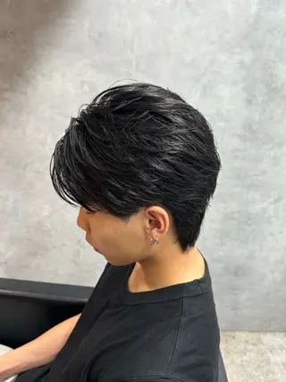 ショート パーマ メンズ ツイストスパイラル/ メンズ特化/中川誠也のヘアスタイル