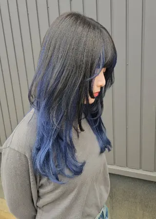 ロング カラー 関口 友菜のヘアスタイル