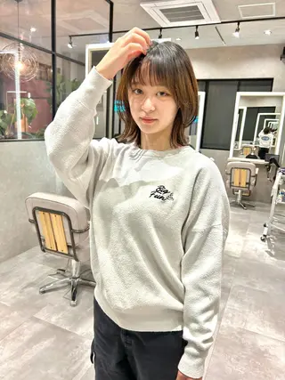 ミディアム カラー mood tatemachiのヘアスタイル