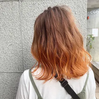 ミディアム カラー ヘアアレンジ ハイトーン/美髪矯正 🍃大江拓実のヘアスタイル