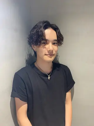 ミディアム パーマ メンズ fifth天神大名メンズサロン(フィフス)所属・fifth天神パーマ 特化/大田宗一朗のヘアスタイル