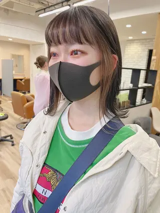 ミディアム カラー パーマ ヘアアレンジ Riposo.所属・✨艶髪✨ 奈須晴香のヘアスタイル