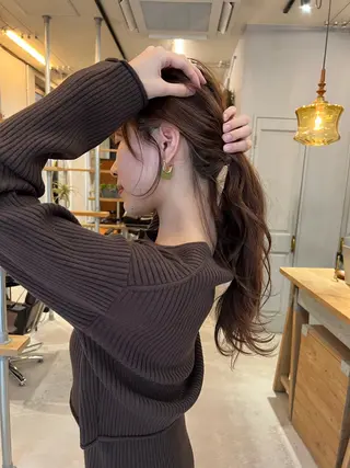 ロング Asobi所属・透明感♡くすみカラー 🍏Haruka🍏のヘアスタイル