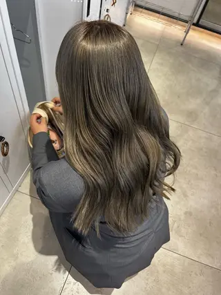 ロング カラー メンズパーマ/ メッシュ📍ユリのヘアスタイル