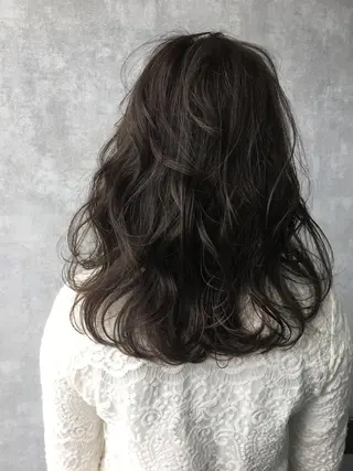 セミロング カラー レイヤーカット BLend 渋谷のヘアスタイル