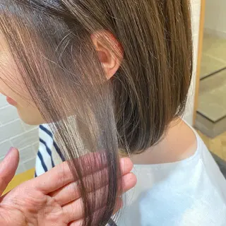 ショート カラー 艶カラー/韓国顔周り 🎀mamiのヘアスタイル