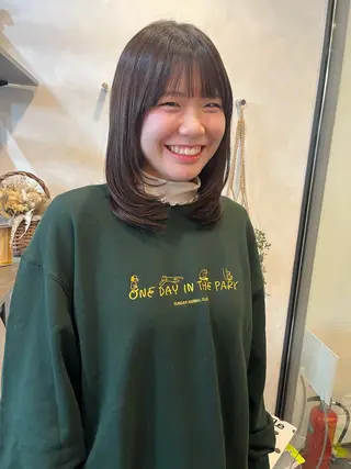 ミディアム 髪質改善/レイヤー/ ボブ/磯野史歩のヘアスタイル