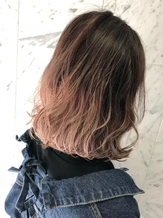 ミディアム カラー 髪質改善 中川　翔のヘアスタイル