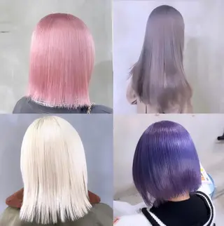 ミディアム カラー 渋谷🎨ハイトーン× エクステ🎨レンのヘアスタイル