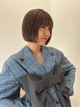 ショート カラー ひなた 艶カラー/渋谷のヘアスタイル