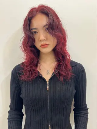 セミロング カラー レイヤー/ 透明感SHIMAのヘアスタイル