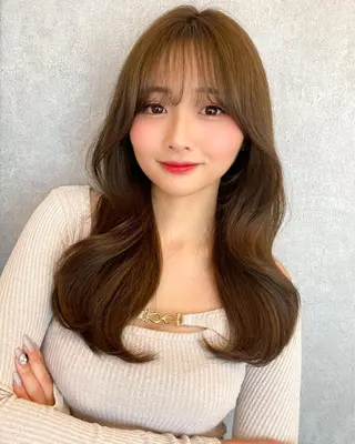 ロング カラー 韓国ヘア🤍顔周り/ 髪質改善✨/林遼一郎のヘアスタイル