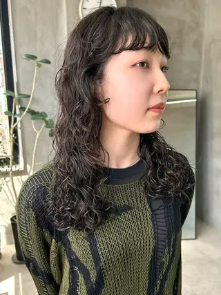 セミロング パーマ tetohair 森田浩平のヘアスタイル