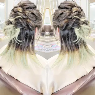 ミディアム カラー grand juteのヘアスタイル