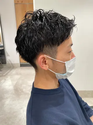 ショート カラー パーマ ヘアアレンジ メンズ パーソナルカラー合わ せたカラー🤍なつみのヘアスタイル