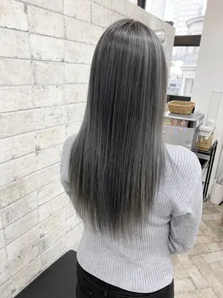 ロング カラー 店長 奈須 雄紀のヘアスタイル