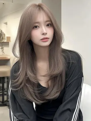 ロング カラー レイヤーカット✨ 福井雄登のヘアスタイル