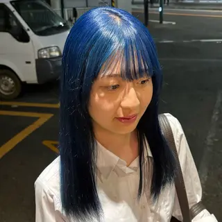 セミロング 🎀ハイトーン/ 艶カラー/夕月🎀のヘアスタイル